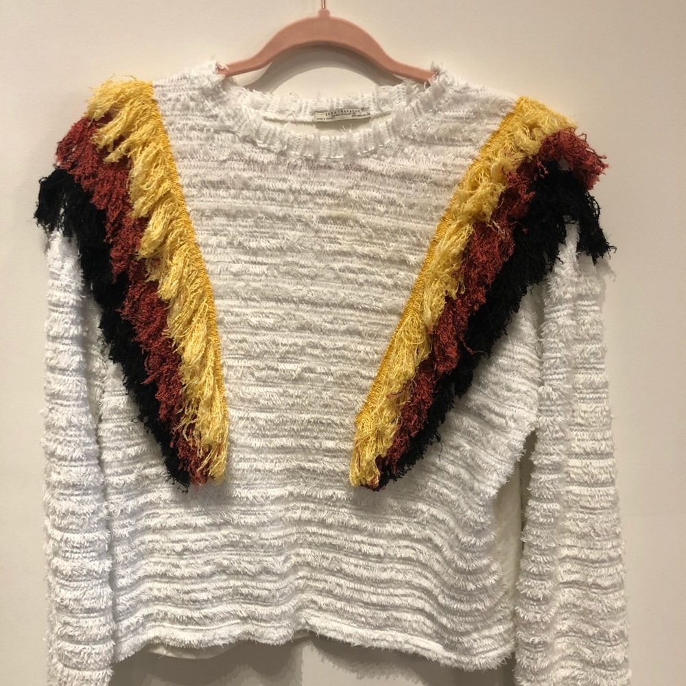 Zara long sleeve top with ruffles details